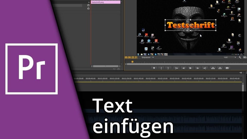 Adobe Premiere Text einfügen | Tutorial: Vorschaubild zum YouTube-Tutorial von TechnikShavo