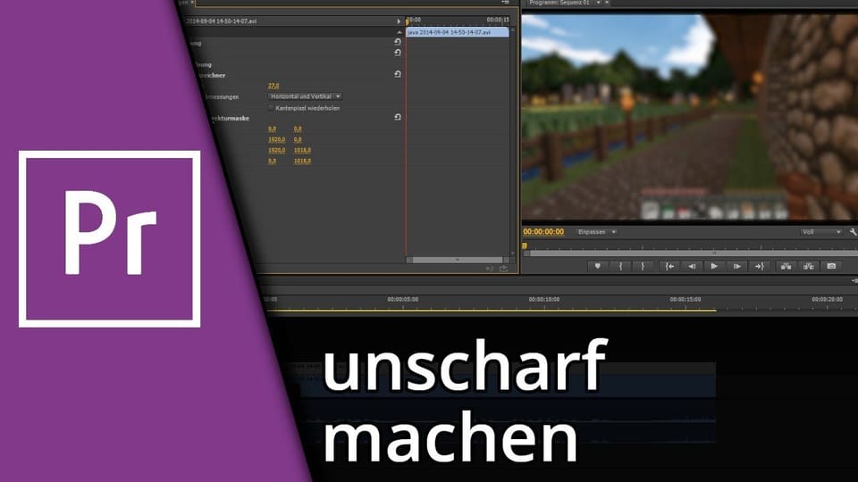 Adobe Premiere Unschärfe Effekt / Weichzeichnen | Tutorial: Vorschaubild zum YouTube-Tutorial von TechnikShavo