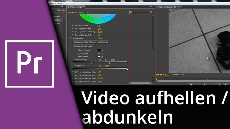Adobe Premiere Video aufhellen / abdunkeln | Tutorial: Vorschaubild zum YouTube-Tutorial von TechnikShavo