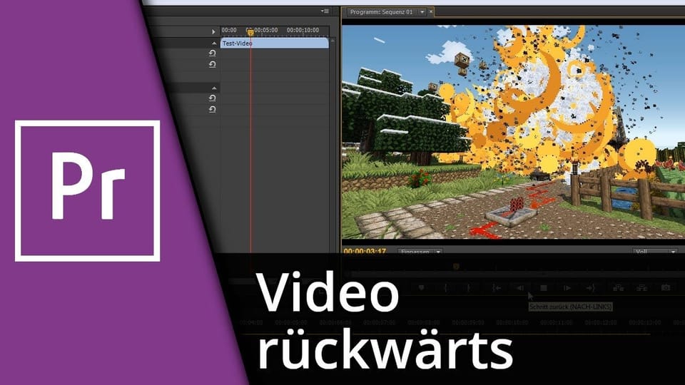 Adobe Premiere Video rückwärts abspielen | Tutorial: Vorschaubild zum YouTube-Tutorial von TechnikShavo