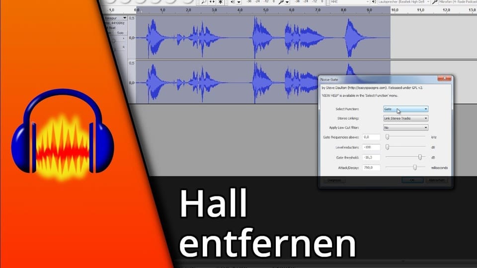 Audacity Hall entfernen (und Nebengeräusche) | Tutorial: Vorschaubild zum YouTube-Tutorial von TechnikShavo