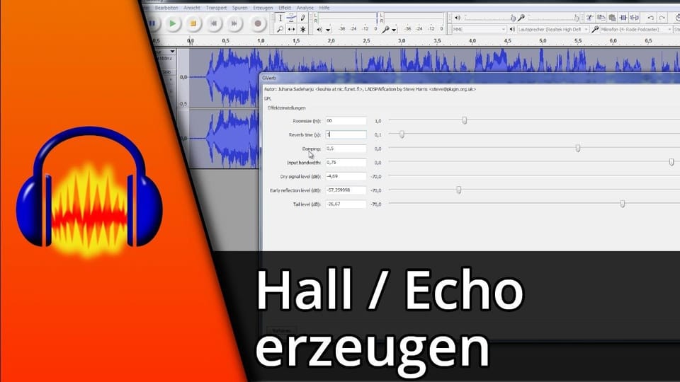 Audacity Hall erzeugen / Echo erzeugen | Tutorial: Vorschaubild zum YouTube-Tutorial von TechnikShavo