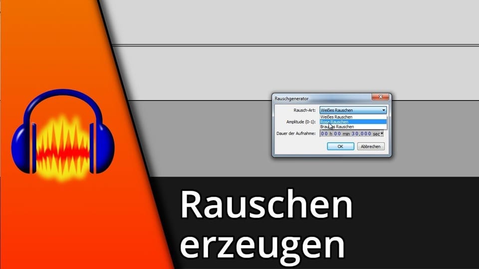 Audacity Rauschen erzeugen | Tutorial: Vorschaubild zum YouTube-Tutorial von TechnikShavo