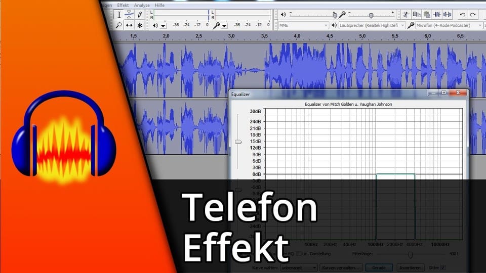 Audacity Telefon Effekt / Telefonsound | Tutorial: Vorschaubild zum YouTube-Tutorial von TechnikShavo