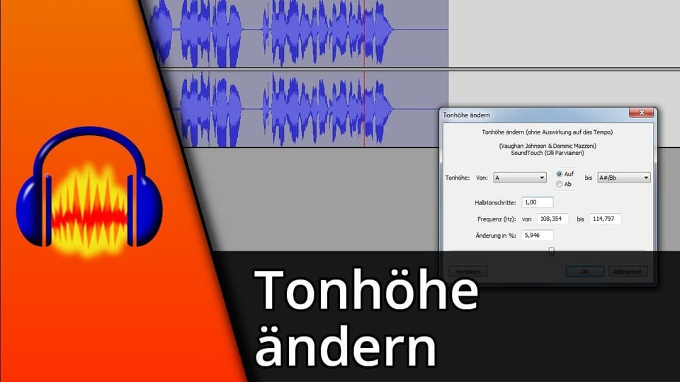 Audacity Tonhöhe ändern / Stimme ändern | Tutorial: Vorschaubild zum YouTube-Tutorial von TechnikShavo