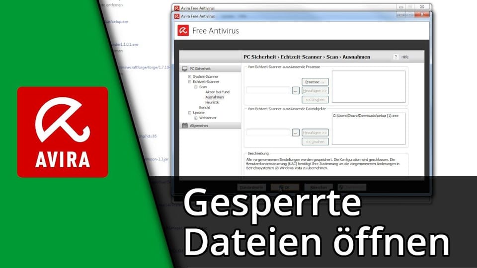 Avira Gesperrte Dateien öffnen | Tutorial: Vorschaubild zum YouTube-Tutorial von TechnikShavo
