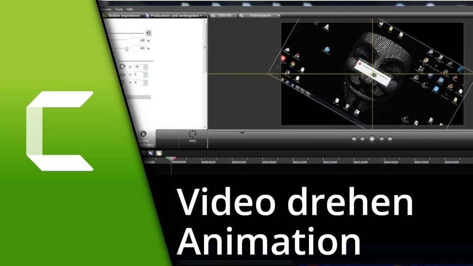 Camtasia Video drehen (Animation) | Tutorial: Vorschaubild zum YouTube-Tutorial von TechnikShavo