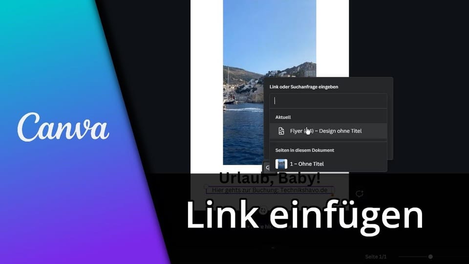 Canva Link einfügen: Vorschaubild zum YouTube-Tutorial von TechnikShavo