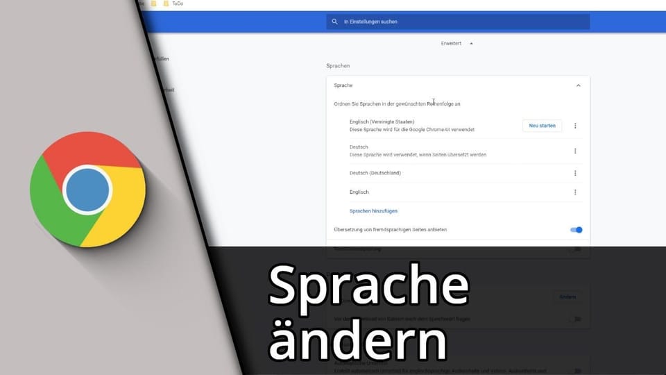 Chrome Sprache ändern | Tutorial: Vorschaubild zum YouTube-Tutorial von TechnikShavo