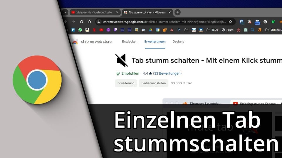 Chrome Tab stummschalten: Vorschaubild zum YouTube-Tutorial von TechnikShavo