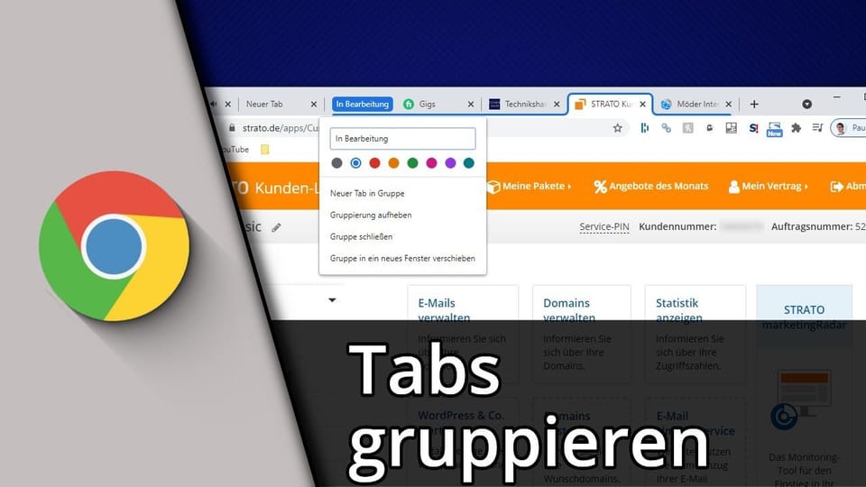 Chrome Tabs gruppieren | Tutorial: Vorschaubild zum YouTube-Tutorial von TechnikShavo