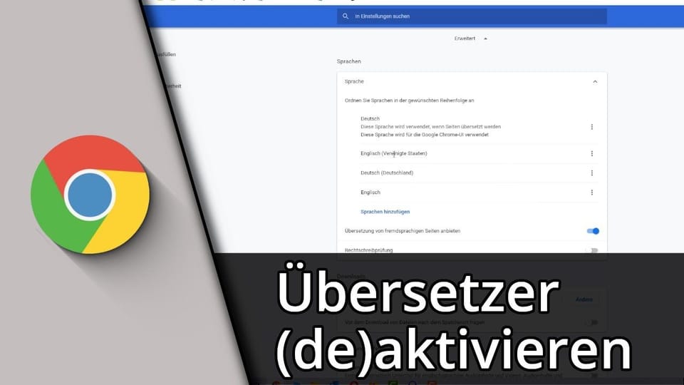 Chrome Übersetzer deaktivieren (oder aktivieren) | Tutorial: Vorschaubild zum YouTube-Tutorial von TechnikShavo