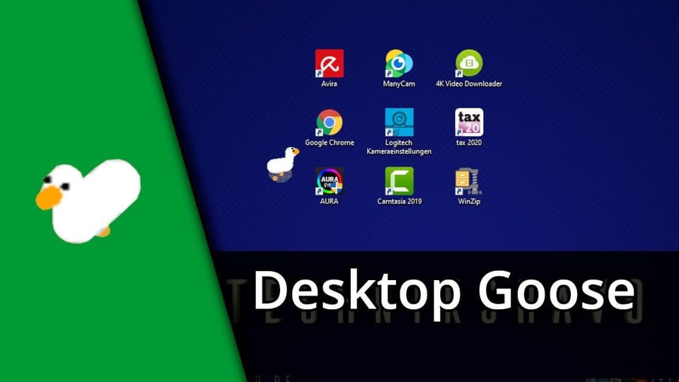 Desktop Goose – „Fast„ wie Untitled Goose Game für den Desktop: Vorschaubild zum YouTube-Tutorial von TechnikShavo