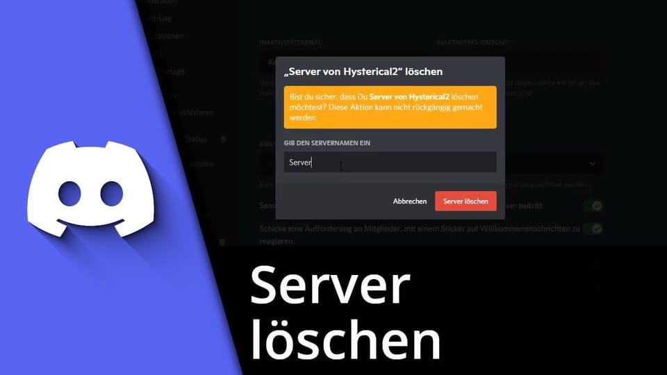 Discord Server löschen | Tutorial: Vorschaubild zum YouTube-Tutorial von TechnikShavo