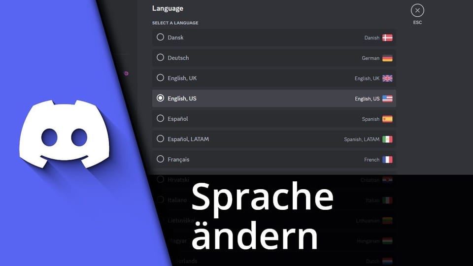 Discord Sprache ändern: Vorschaubild zum YouTube-Tutorial von TechnikShavo