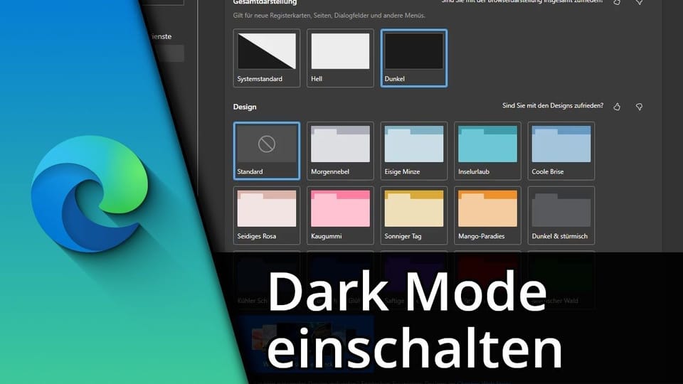 Edge Dark Mode aktivieren und deaktivieren: Vorschaubild zum YouTube-Tutorial von TechnikShavo