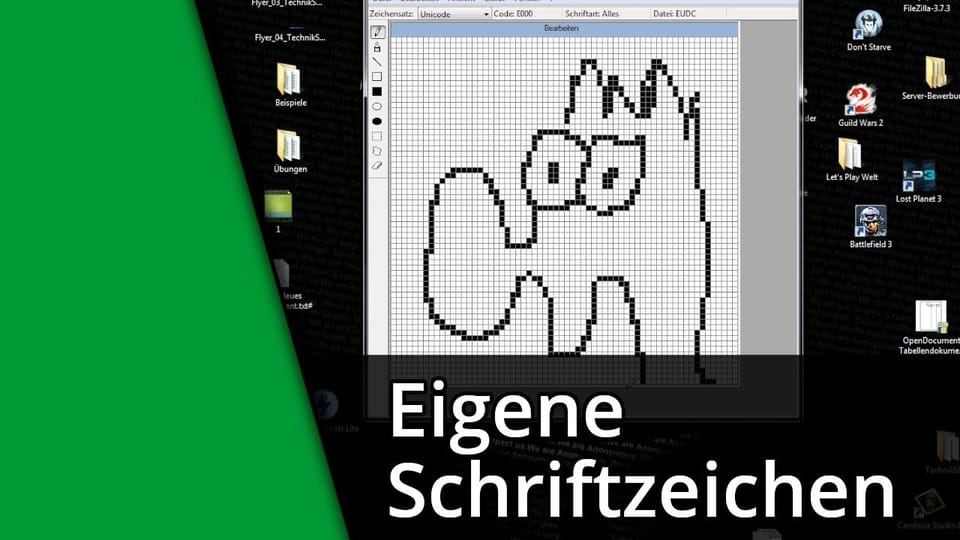 Eigene Schriftzeichen erstellen | Tutorial: Vorschaubild zum YouTube-Tutorial von TechnikShavo