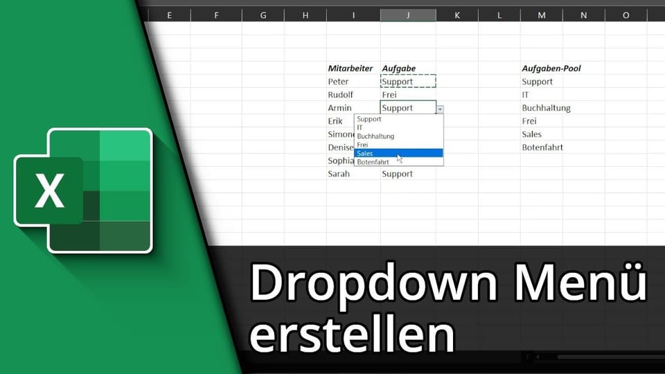 Excel Dropdown erstellen / entfernen | Tutorial: Vorschaubild zum YouTube-Tutorial von TechnikShavo
