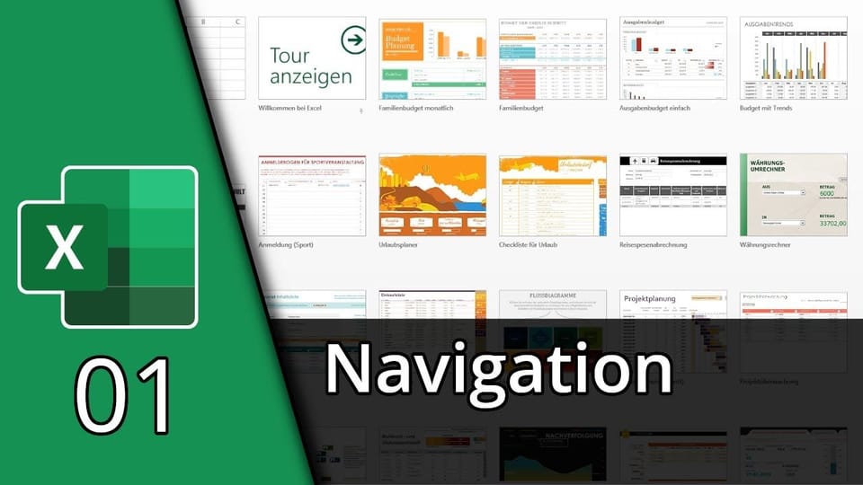 Excel lernen #01 | Navigation und erste Funktionen | Excel Tutorial: Vorschaubild zum YouTube-Tutorial von TechnikShavo