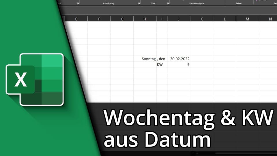 Excel Wochentag aus Datum auslesen / Kalenderwoche aus Datum | Tutorial: Vorschaubild zum YouTube-Tutorial von TechnikShavo