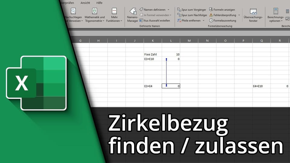 Excel Zirkelbezug finden / zulassen / blockieren: Vorschaubild zum YouTube-Tutorial von TechnikShavo