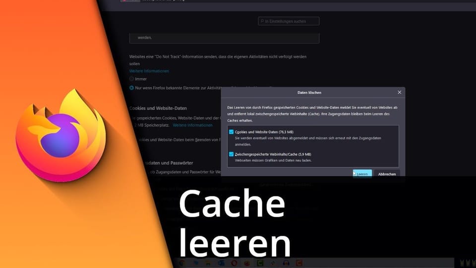 Firefox Cache leeren: Vorschaubild zum YouTube-Tutorial von TechnikShavo