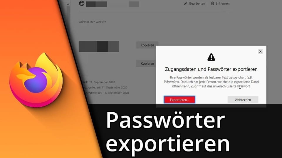 Firefox Passwörter exportieren | Tutorial: Vorschaubild zum YouTube-Tutorial von TechnikShavo