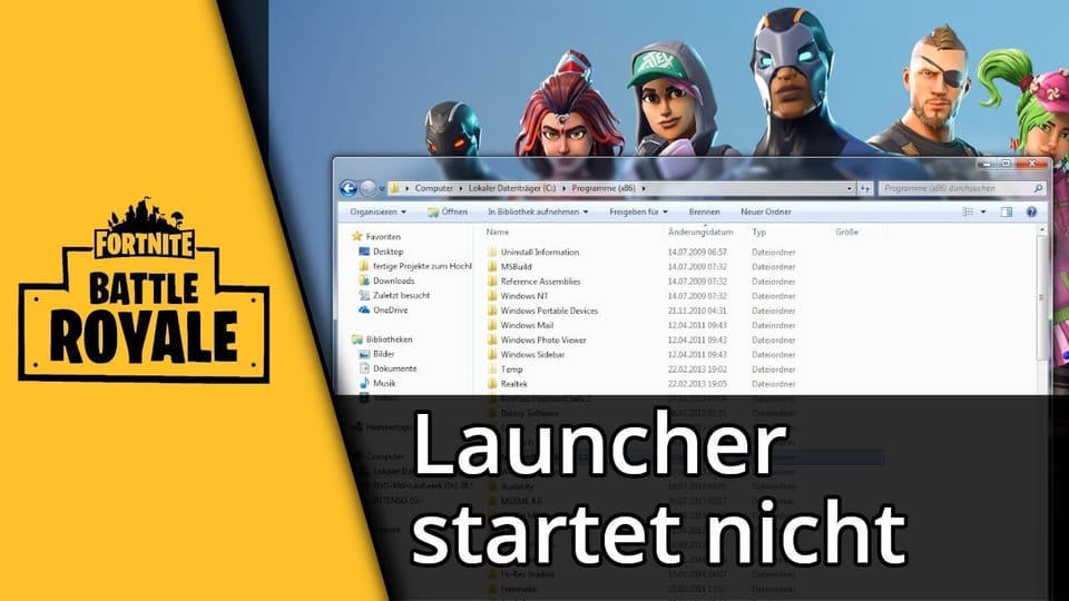 Fortnite startet nicht / Epic Games Launcher startet nicht | Lösung: Vorschaubild zum YouTube-Tutorial von TechnikShavo