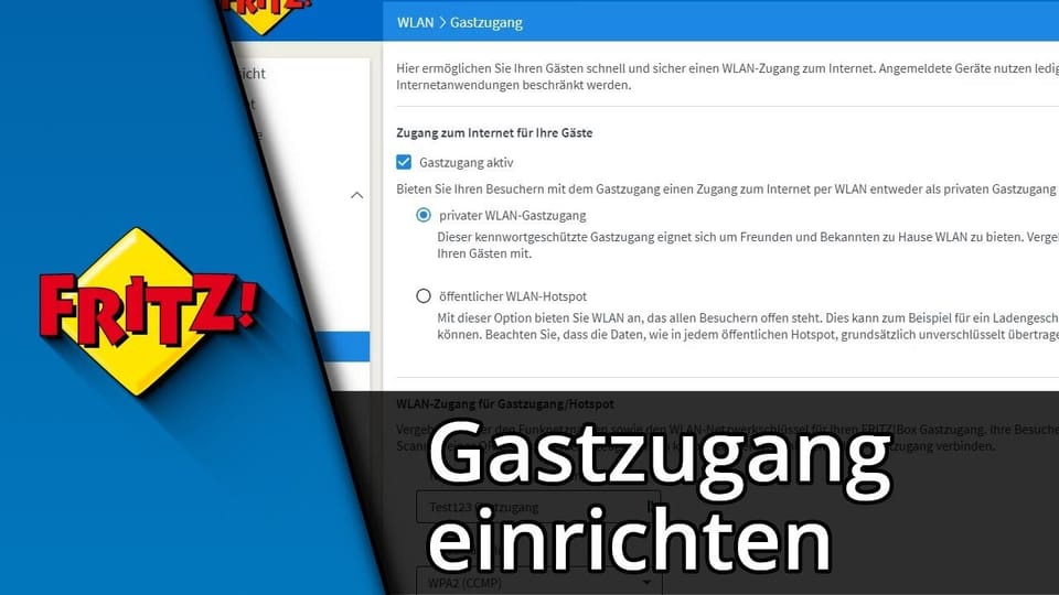 FritzBox Gastzugang einrichten (LAN & WLAN) | Tutorial: Vorschaubild zum YouTube-Tutorial von TechnikShavo