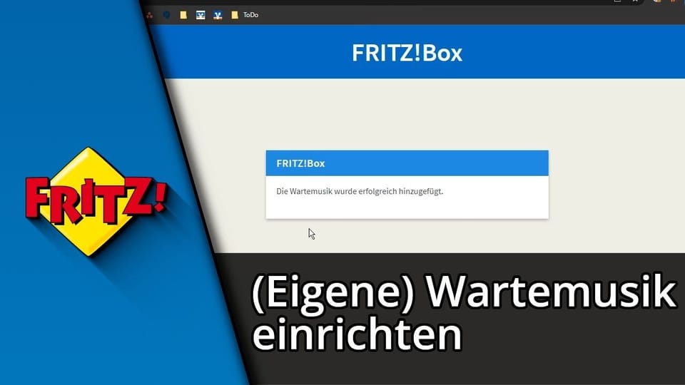 Fritzbox Wartemusik einrichten (+ Ansage & eigene Wartemusik): Vorschaubild zum YouTube-Tutorial von TechnikShavo