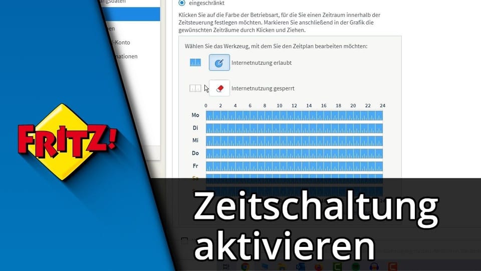 FritzBox Zeitschaltung einschalten / ausschalten | Tutorial: Vorschaubild zum YouTube-Tutorial von TechnikShavo