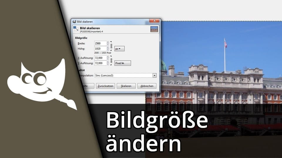Gimp Bildgröße ändern / Ebenengröße ändern | Tutorial: Vorschaubild zum YouTube-Tutorial von TechnikShavo