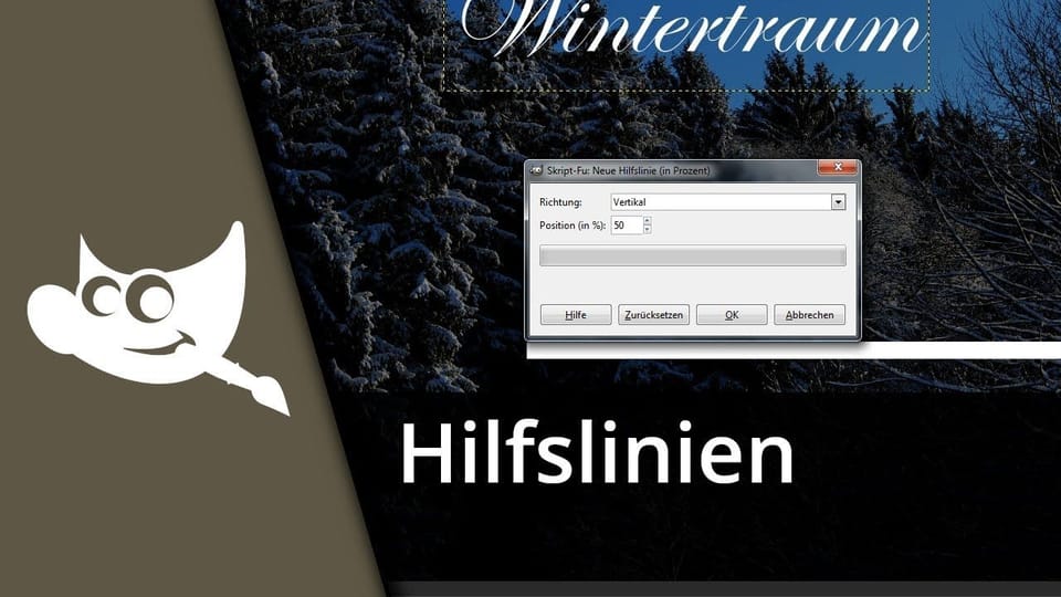 Gimp Hilfslinien einfügen und entfernen | Tutorial: Vorschaubild zum YouTube-Tutorial von TechnikShavo