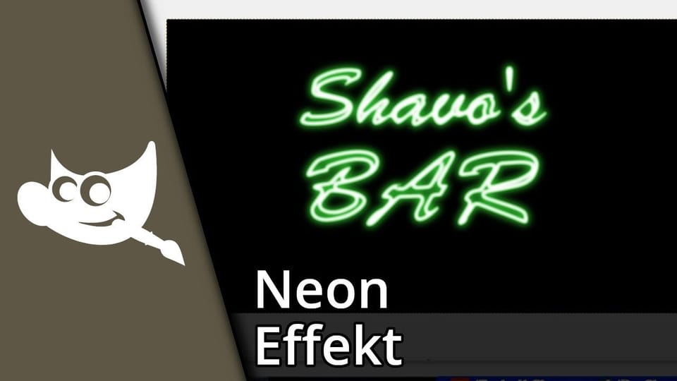 Gimp Neon Effekt + Leuchten | Tutorial: Vorschaubild zum YouTube-Tutorial von TechnikShavo
