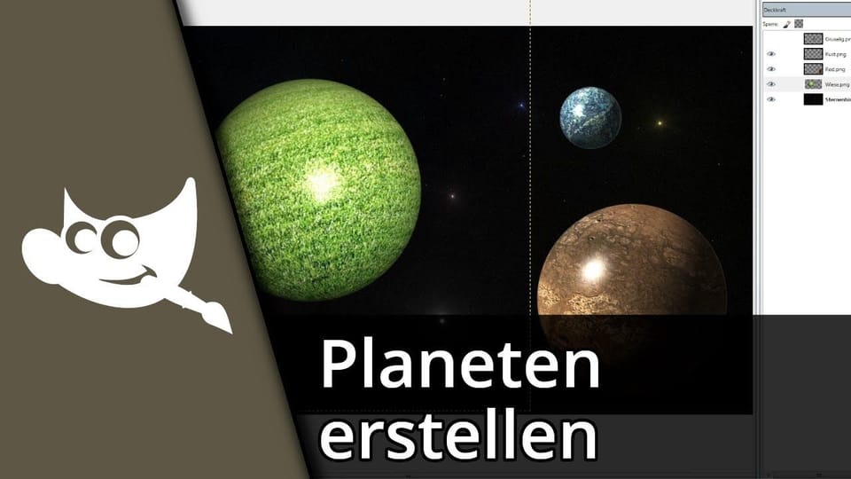 Gimp Planet erstellen | Tutorial: Vorschaubild zum YouTube-Tutorial von TechnikShavo