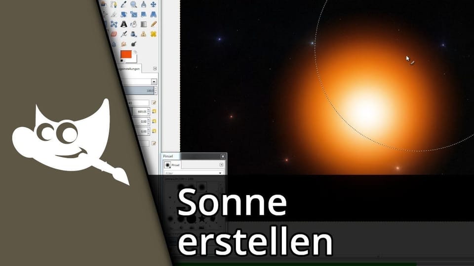 Gimp Sonne erstellen | Tutorial: Vorschaubild zum YouTube-Tutorial von TechnikShavo