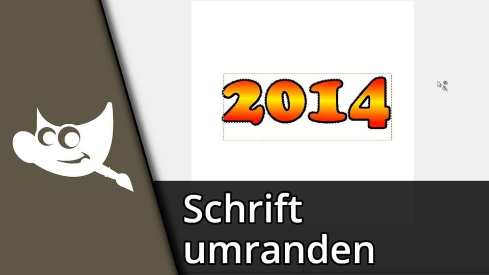 Gimp Schrift umranden / Text umranden | Tutorial: Vorschaubild zum YouTube-Tutorial von TechnikShavo