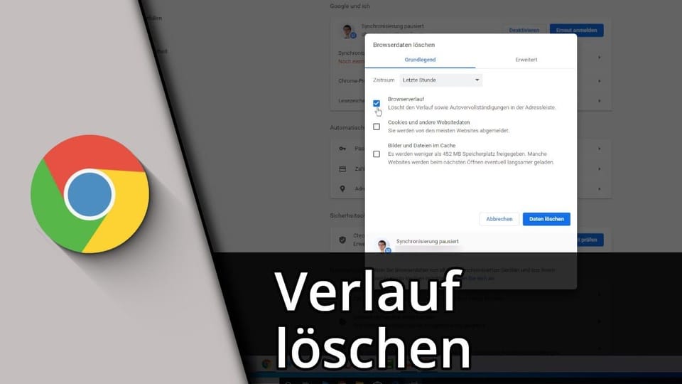 Google Chrome Verlauf löschen | Tutorial: Vorschaubild zum YouTube-Tutorial von TechnikShavo