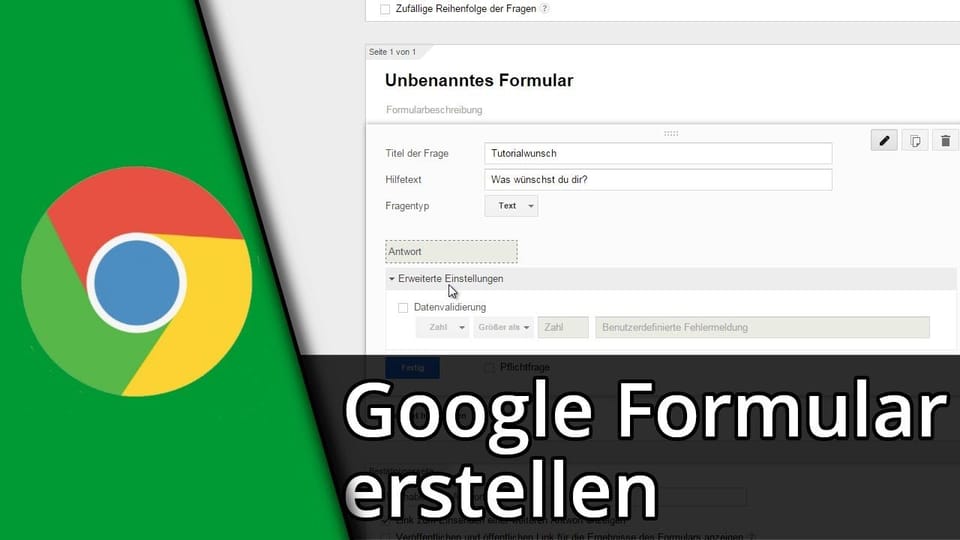 Google Formular erstellen | Tutorial: Vorschaubild zum YouTube-Tutorial von TechnikShavo