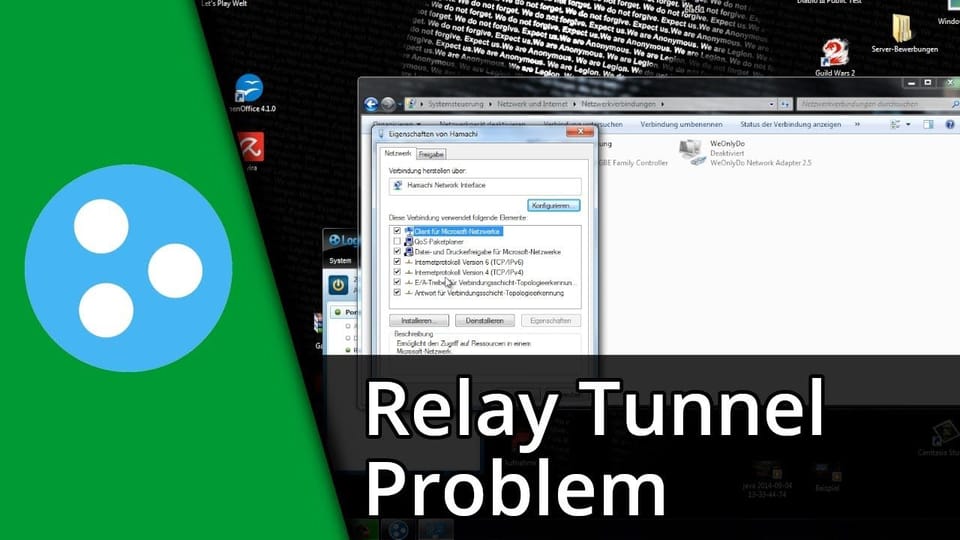 Hamachi Relay Tunnel Lösung / Blue Dot Problem lösen | Tutorial: Vorschaubild zum YouTube-Tutorial von TechnikShavo