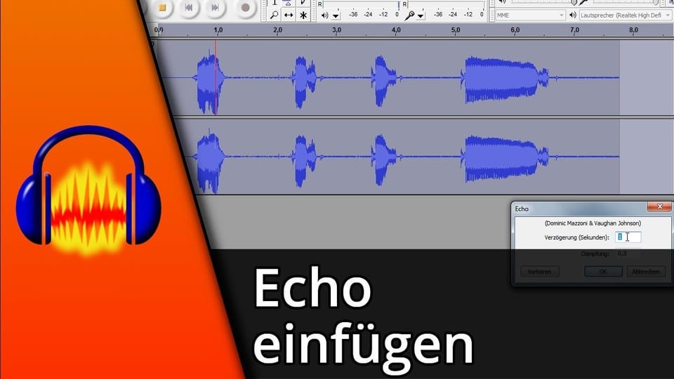 In Audacity Echo erzeugen | Tutorial: Vorschaubild zum YouTube-Tutorial von TechnikShavo