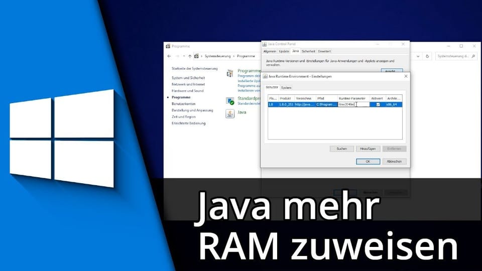 Java RAM zuweisen in Windows 10 | Tutorial: Vorschaubild zum YouTube-Tutorial von TechnikShavo