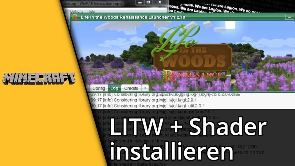 Minecraft Life in the Woods installieren + Shader | Tutorial: Vorschaubild zum YouTube-Tutorial von TechnikShavo