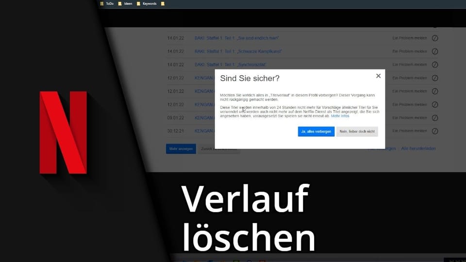 Netflix Verlauf löschen | Tutorial: Vorschaubild zum YouTube-Tutorial von TechnikShavo