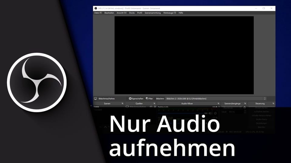 OBS nur Audio aufnehmen | Tutorial: Vorschaubild zum YouTube-Tutorial von TechnikShavo