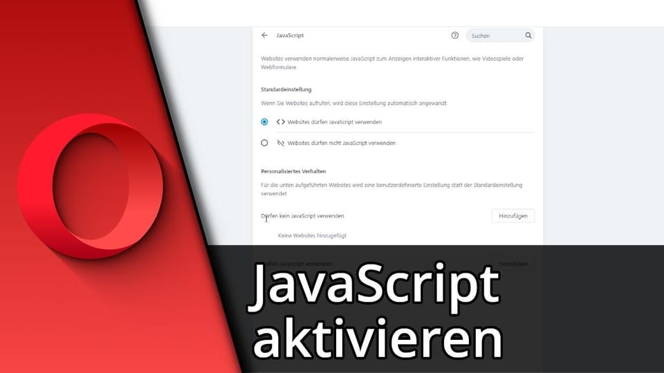Opera Javascript aktivieren / deaktivieren | Tutorial: Vorschaubild zum YouTube-Tutorial von TechnikShavo
