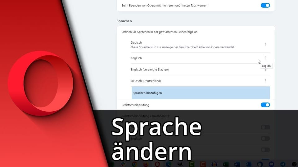 Opera Sprache ändern: Vorschaubild zum YouTube-Tutorial von TechnikShavo
