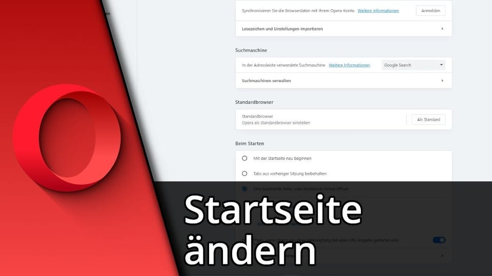 Opera Startseite ändern | Tutorial: Vorschaubild zum YouTube-Tutorial von TechnikShavo