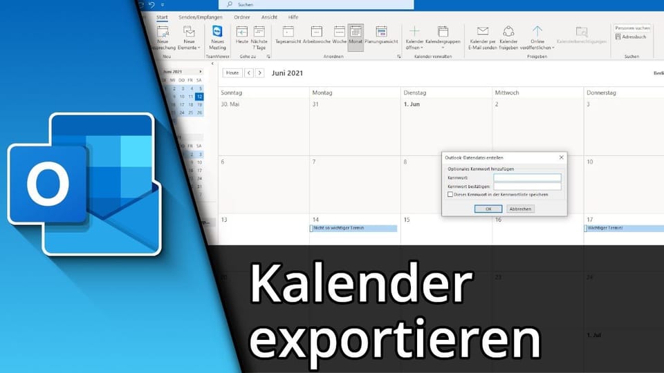 Outlook Kalender exportieren & importieren | Tutorial: Vorschaubild zum YouTube-Tutorial von TechnikShavo