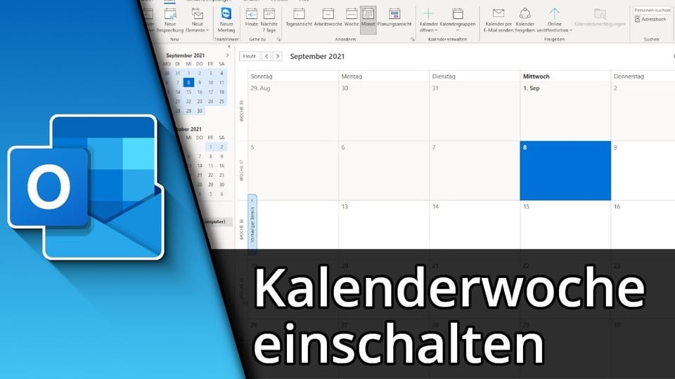 Outlook Kalenderwoche anzeigen | Tutorial: Vorschaubild zum YouTube-Tutorial von TechnikShavo